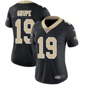 saints #19 blake grupe black team color women's stitched nfl vapor untouchable limited wholesale jersey