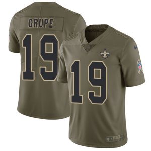 cheap Saints #19 Blake Grupe Olive Youth Stitched NFL Limited 2017 Salute To Service Jersey