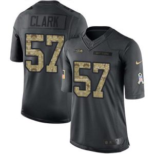 seahawks #57 frank clark black men's stitched nfl limited 2016 salute to service wholesale jersey