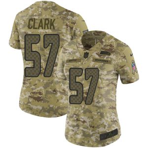 seahawks #57 frank clark camo women's stitched nfl limited 2018 salute to service wholesale jersey