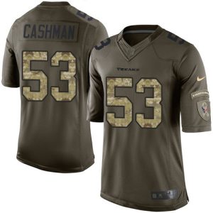 cheap Texans #53 Blake Cashman Green Men's Stitched NFL Limited 2015 Salute to Service Jersey