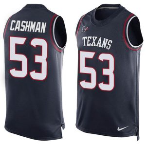 cheap Texans #53 Blake Cashman Navy Blue Team Color Men's Stitched NFL Limited Tank Top Jersey