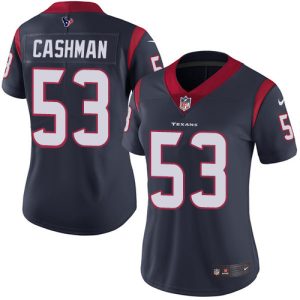 Texans #53 Blake Cashman Navy Blue Team Color Women's Stitched NFL Vapor Untouchable Limited Jersey