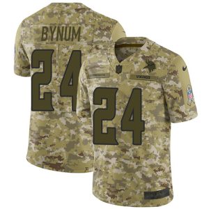 cheap Vikings #24 Camryn Bynum Camo Men's Stitched NFL Limited 2018 Salute To Service Jersey