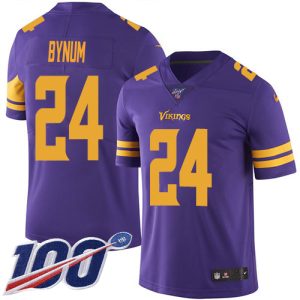 cheap Vikings #24 Camryn Bynum Purple Men's Stitched NFL Limited Rush 100th Season Jersey