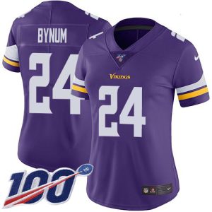 Vikings #24 Camryn Bynum Purple Team Color Women's Stitched NFL 100th Season Vapor Limited Jersey