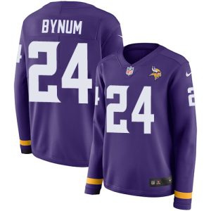 vikings #24 camryn bynum purple team color women's stitched nfl limited therma long sleeve cheap jersey