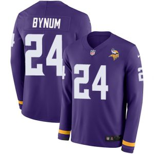 wholesale Vikings #24 Camryn Bynum Purple Team Color Youth Stitched NFL Limited Therma Long Sleeve Jersey