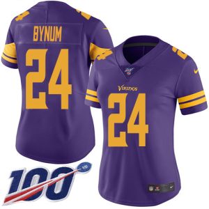 Vikings #24 Camryn Bynum Purple Women's Stitched NFL Limited Rush 100th Season Jersey