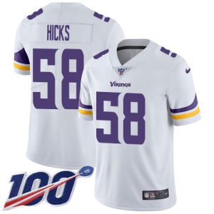 wholesale Vikings #58 Jordan Hicks White Men's Stitched NFL 100th Season Vapor Untouchable Limited Jersey