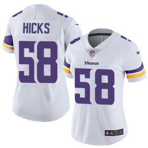 Vikings #58 Jordan Hicks White Women's Stitched NFL Vapor Untouchable Limited Jersey