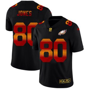 philadelphia eagles #80 julio jones men's black red orange stripe vapor limited nfl wholesale jersey