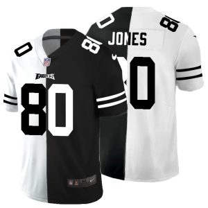 philadelphia eagles #80 julio jones men's black v white peace split vapor untouchable limited nfl cheap jersey