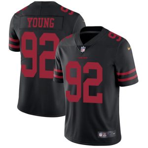 49ers #92 Chase Young Black Alternate Youth Stitched NFL Vapor Untouchable Limited Jersey