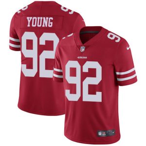 cheap 49ers #92 Chase Young Red Team Color Men's Stitched NFL Vapor Untouchable Limited Jersey