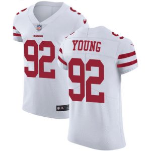 49ers #92 chase young white men's stitched nfl vapor untouchable elite wholesale jersey