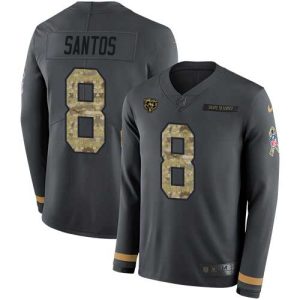 cheap Bears #8 Cairo Santos Anthracite Salute to Service Youth Stitched NFL Limited Therma Long Sleeve Jersey