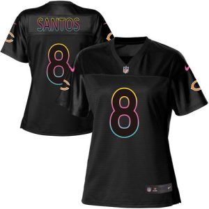 Bears #8 Cairo Santos Black Women's NFL Fashion Game Jersey