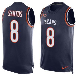 Bears #8 Cairo Santos Navy Blue Team Color Men's Stitched NFL Limited Tank Top Jersey