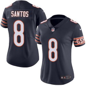 Bears #8 Cairo Santos Navy Blue Team Color Women's Stitched NFL Vapor Untouchable Limited Jersey