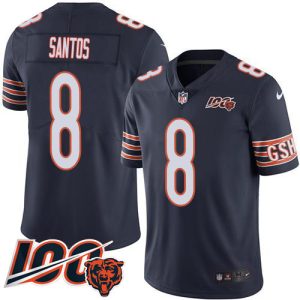 bears #8 cairo santos navy blue team color youth stitched nfl 100th season vapor untouchable limited cheap jersey