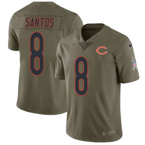 bears #8 cairo santos olive men's stitched nfl limited 2017 salute to service cheap jersey