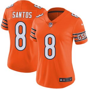 wholesale Bears #8 Cairo Santos Orange Women's Stitched NFL Limited Rush Jersey