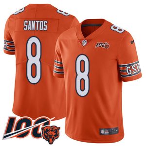 bears #8 cairo santos orange youth stitched nfl limited rush 100th season cheap jersey