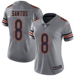 bears #8 cairo santos silver women's stitched nfl limited inverted legend wholesale jersey