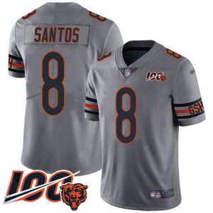 wholesale Bears #8 Cairo Santos Silver Youth Stitched NFL Limited Inverted Legend 100th Season Jersey