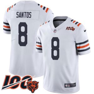 bears #8 cairo santos white alternate men's stitched nfl vapor untouchable limited 100th season wholesale jersey