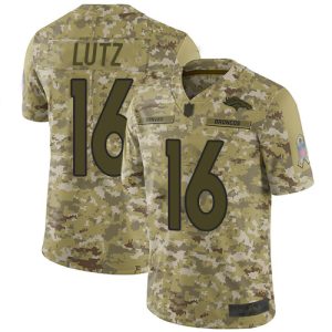 cheap Broncos #16 Wil Lutz Camo Youth Stitched NFL Limited 2018 Salute To Service Jersey