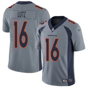 Broncos #16 Wil Lutz Gray Men's Stitched NFL Limited Inverted Legend Jersey