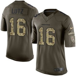 broncos #16 wil lutz green men's stitched nfl limited 2015 salute to service cheap jersey