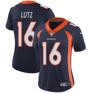 broncos #16 wil lutz navy blue alternate women's stitched nfl vapor untouchable limited cheap jersey