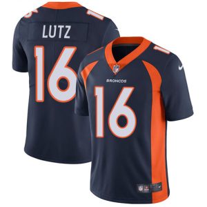 Broncos #16 Wil Lutz Navy Blue Alternate Youth Stitched NFL Vapor Untouchable Limited Jersey