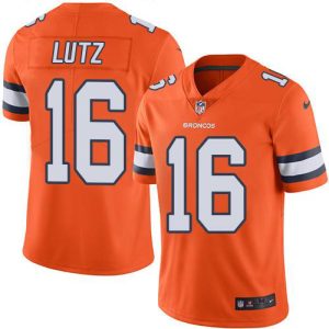 cheap Broncos #16 Wil Lutz Orange Youth Stitched NFL Limited Rush Jersey