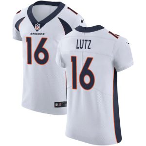 broncos #16 wil lutz white men's stitched nfl new elite cheap jersey