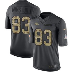 cheap Broncos #83 Marvin Mims Jr. Black Men's Stitched NFL Limited 2016 Salute to Service Jersey