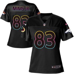 cheap Broncos #83 Marvin Mims Jr. Black Women's NFL Fashion Game Jersey