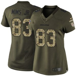 broncos #83 marvin mims jr. green women's stitched nfl limited 2015 salute to service wholesale jersey