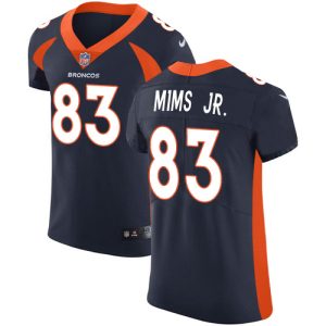 cheap Broncos #83 Marvin Mims Jr. Navy Blue Alternate Men's Stitched NFL New Elite Jersey