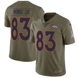 broncos #83 marvin mims jr. olive men's stitched nfl limited 2017 salute to service cheap jersey