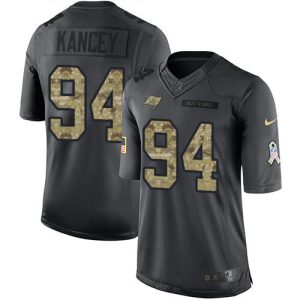 Buccaneers #94 Calijah Kancey Black Men's Stitched NFL Limited 2016 Salute to Service Jersey