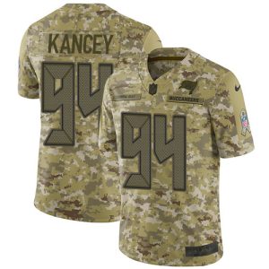 Buccaneers #94 Calijah Kancey Camo Men's Stitched NFL Limited 2018 Salute To Service Jersey