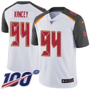 Buccaneers #94 Calijah Kancey White Men's Stitched NFL 100th Season Vapor Untouchable Limited Jersey