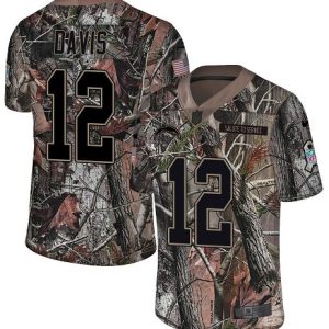 cheap Chargers #12 Derius Davis Camo Men's Stitched NFL Limited Rush Realtree Jersey