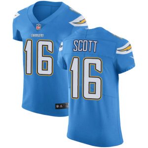 chargers #16 j.k. scott electric blue alternate men's stitched nfl new elite cheap jersey