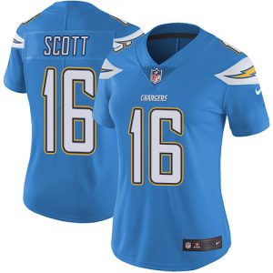 Chargers #16 J.K. Scott Electric Blue Alternate Women's Stitched NFL Vapor Untouchable Limited Jersey