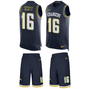 cheap Chargers #16 J.K. Scott Navy Blue Team Color Men's Stitched NFL Limited Tank Top Suit Jersey